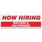 Signmission Now Hiring Waiters & Waitresses Banner Apply Inside Accepting Application Single Sided B-72-30320 - alternate 1
